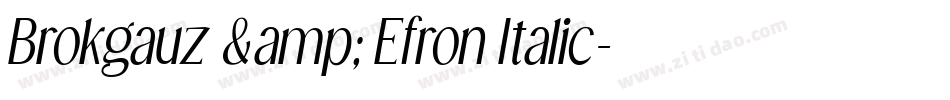 Brokgauz & Efron Italic字体转换